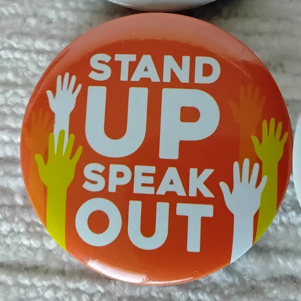 Anti-Bullying Button Pin Set Of 6 Unused 1.5